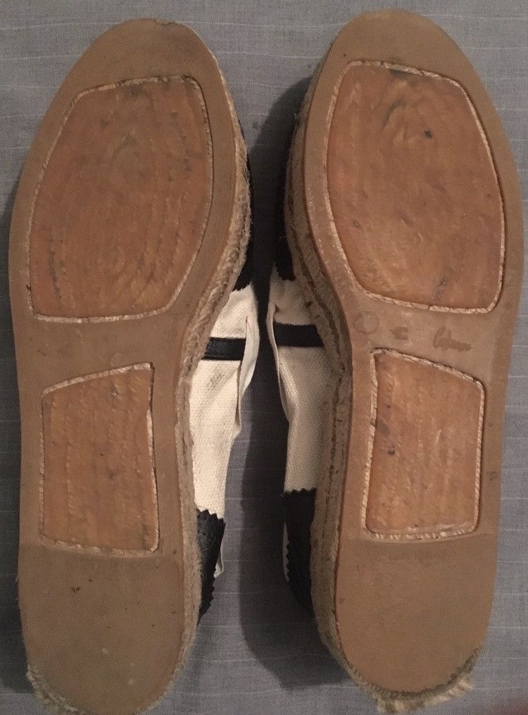 Jean Paul Gaultier Spring 1993 Canvas/Leather Ankle Wrap Platform Espadrilles Size US 10.5 / EU 43-44 - 9 Thumbnail