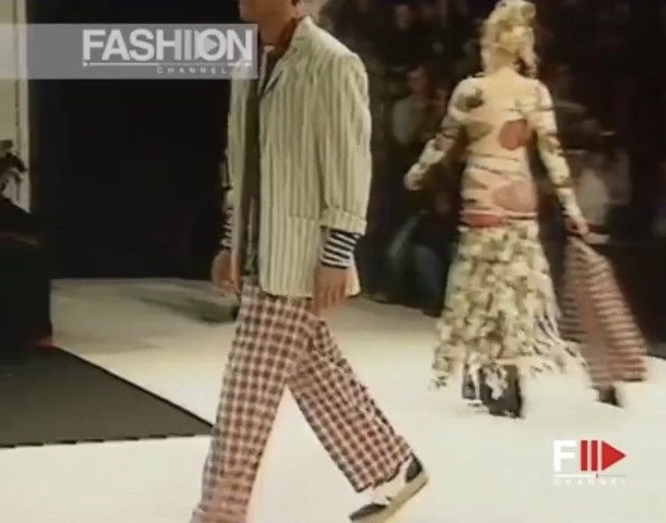 Jean Paul Gaultier Spring 1993 Canvas/Leather Ankle Wrap Platform Espadrilles Size US 10.5 / EU 43-44 - 10 Thumbnail