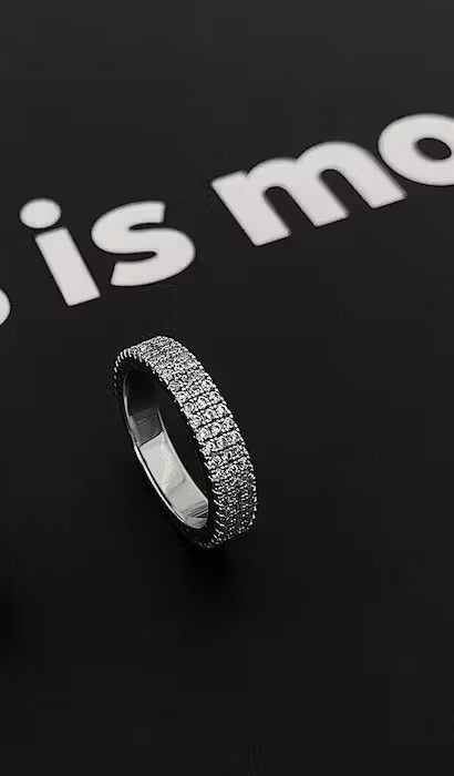 Jewelry × Vintage Vintage diamond-encrusted rings Size ONE SIZE - 4 Thumbnail
