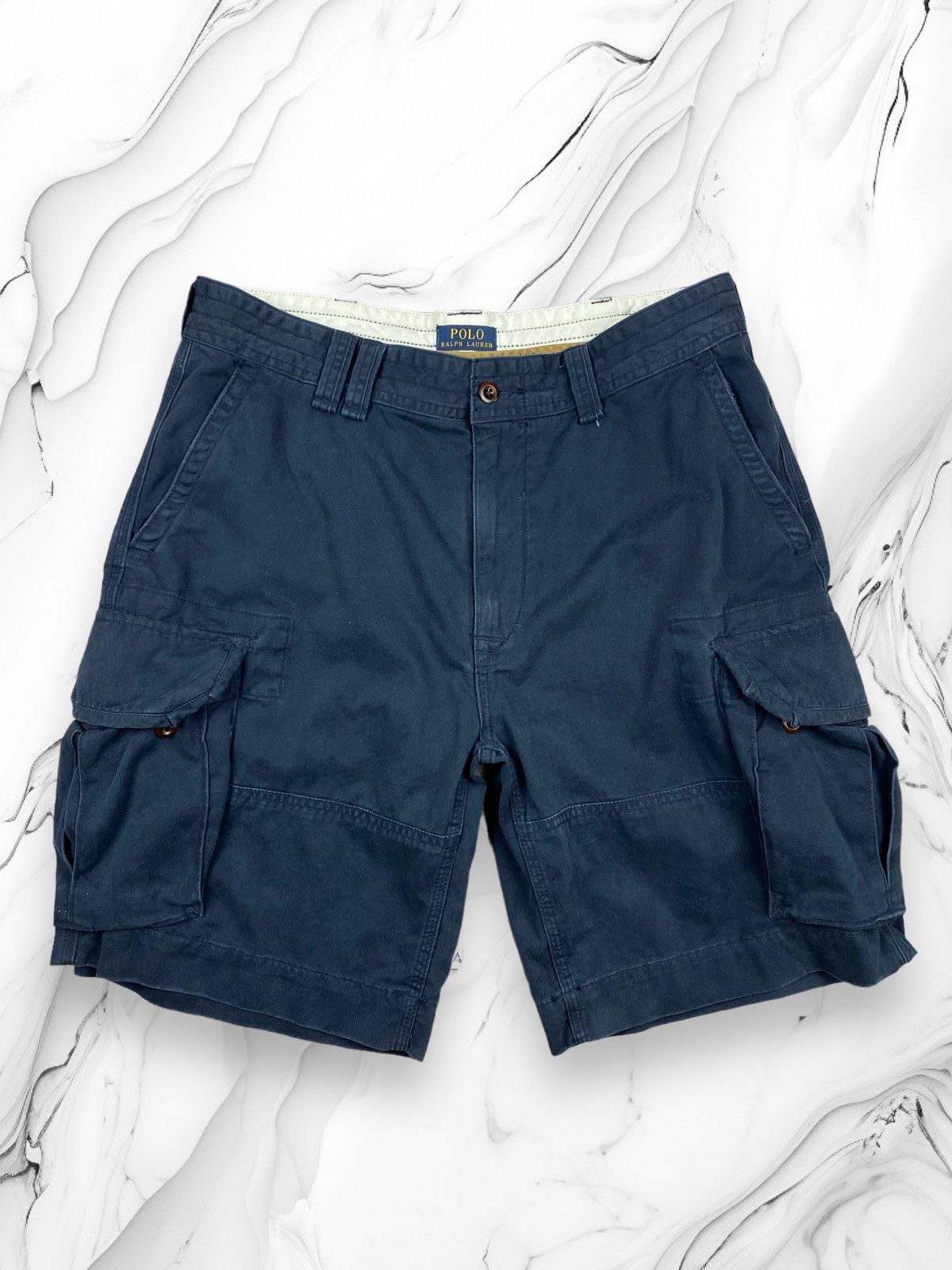Polo Ralph Lauren × Vintage Vintage Polo Ralph Lauren Cargo Shorts Size US 35 - 1 Thumbnail