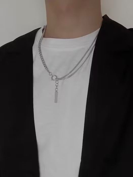 Designer × Vintage Vintage black diamond double face necklace Size ONE SIZE - 2 Thumbnail