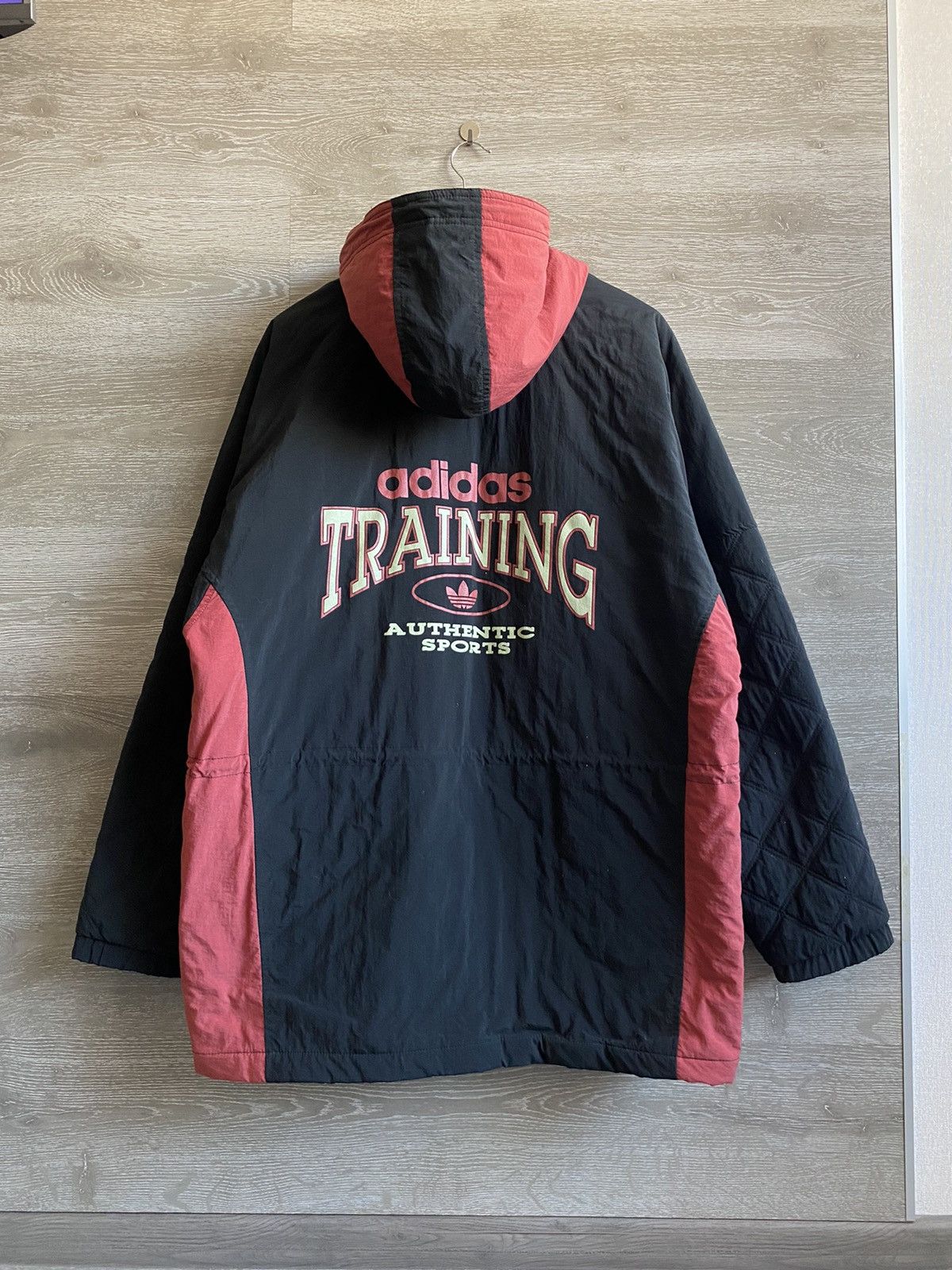 Adidas 90s Vintage ADIDAS Training Big Logo Hooded Jacket Size US M / EU 48-50 / 2 - 1 Thumbnail
