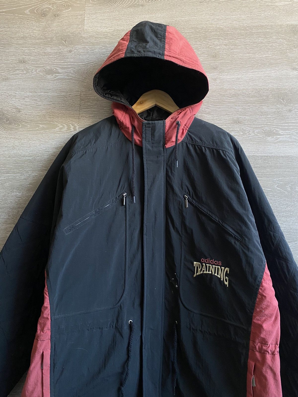Adidas 90s Vintage ADIDAS Training Big Logo Hooded Jacket Size US M / EU 48-50 / 2 - 4 Thumbnail