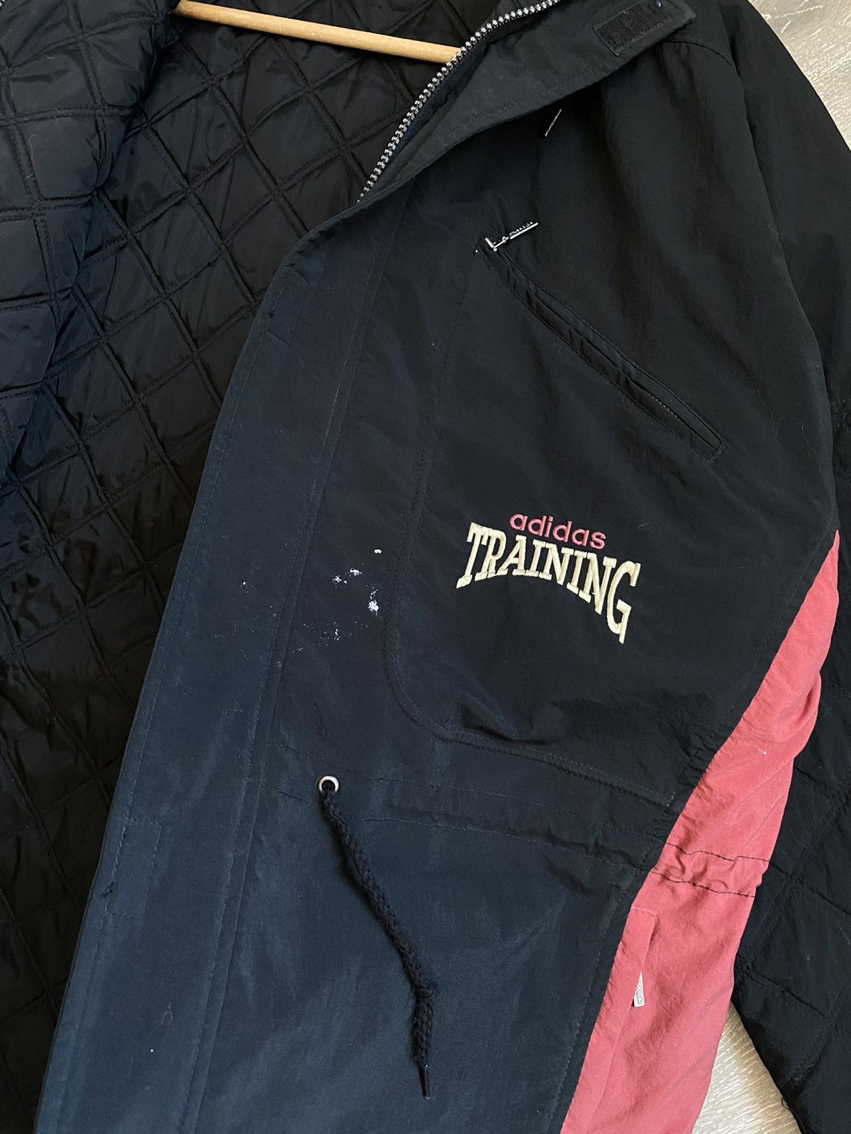 Adidas 90s Vintage ADIDAS Training Big Logo Hooded Jacket Size US M / EU 48-50 / 2 - 8 Thumbnail