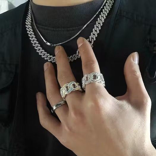 Designer × Vintage Retro punk ring Size ONE SIZE - 1 Thumbnail