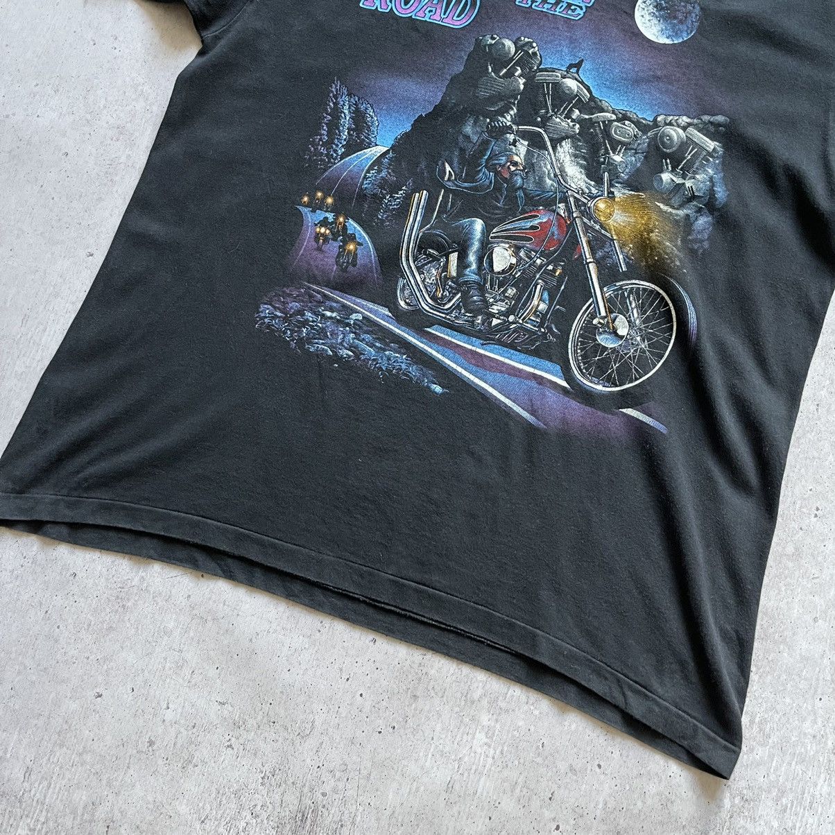 Band Tees × Harley Davidson × Vintage Vintage King of Road t shirt 90s biker like Easyriders Size US XL / EU 56 / 4 - 5 Thumbnail