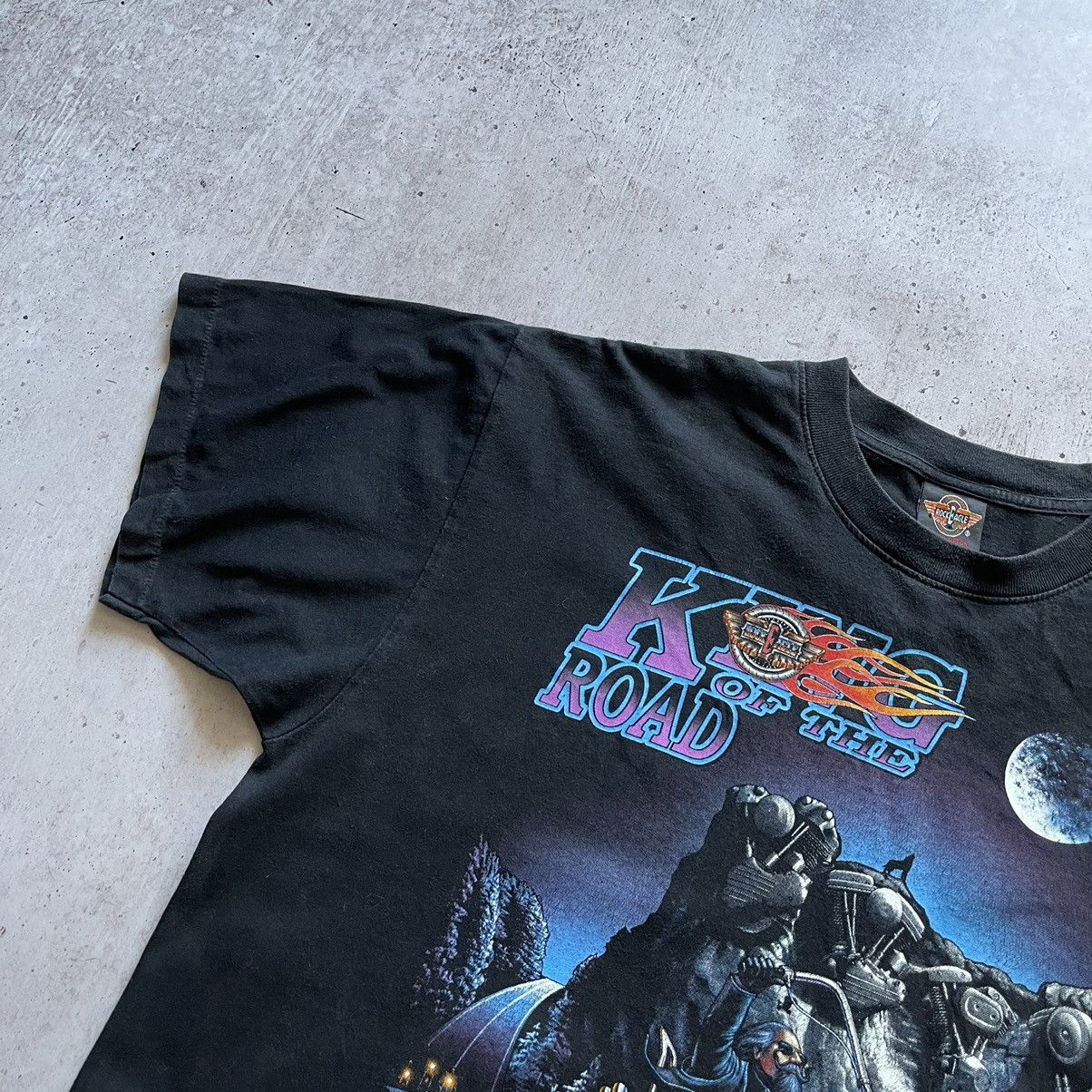 Band Tees × Harley Davidson × Vintage Vintage King of Road t shirt 90s biker like Easyriders Size US XL / EU 56 / 4 - 2 Thumbnail