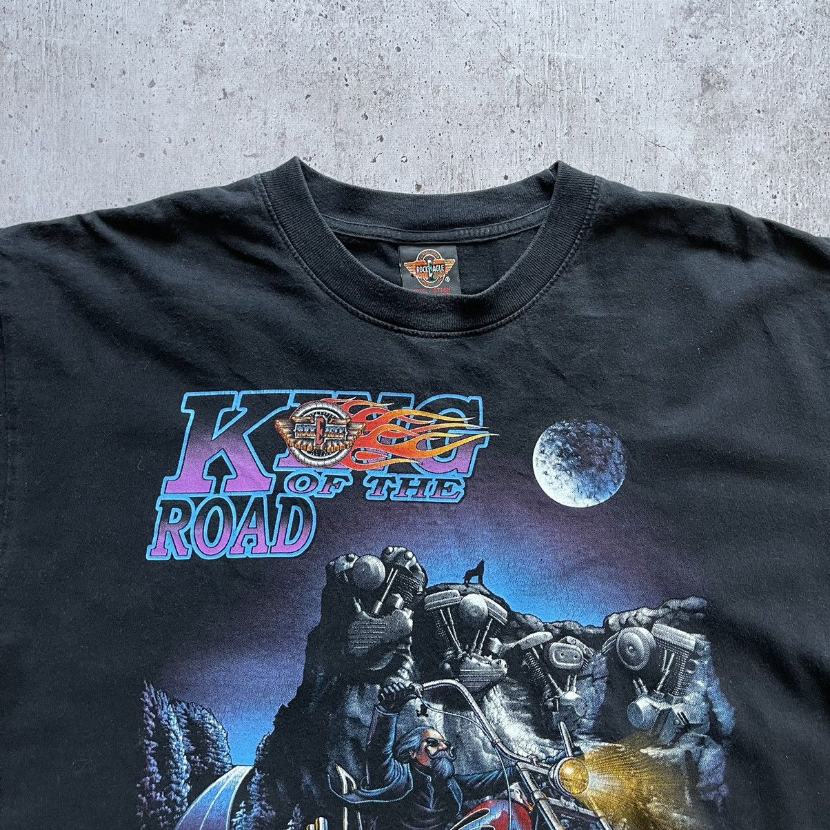 Band Tees × Harley Davidson × Vintage Vintage King of Road t shirt 90s biker like Easyriders Size US XL / EU 56 / 4 - 3 Thumbnail