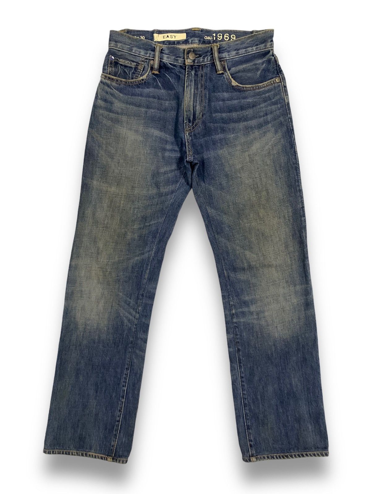 image of Distressed Denim x Gap Vintage Gap 1969 Mud Washed Ringspun Denim Jeans in Blue, Men's (Size 29)