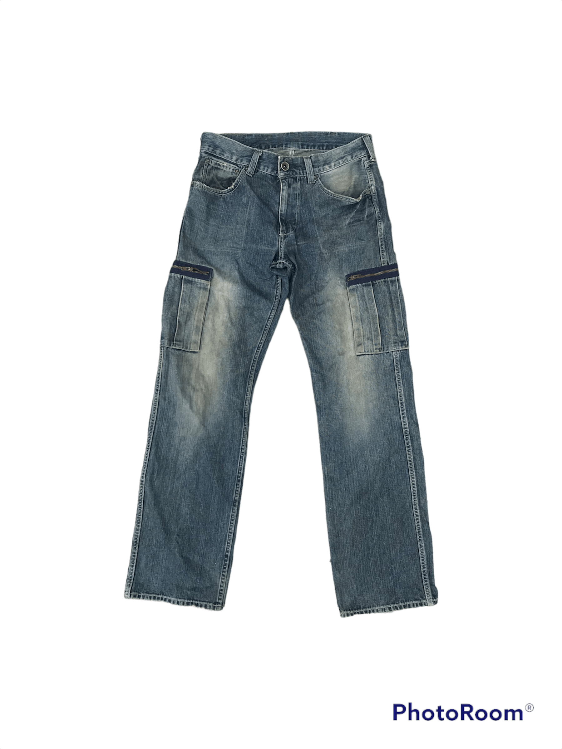 image of Vintage Levis 503 Cargo Baggy Jeans in Blue, Men's (Size 32)