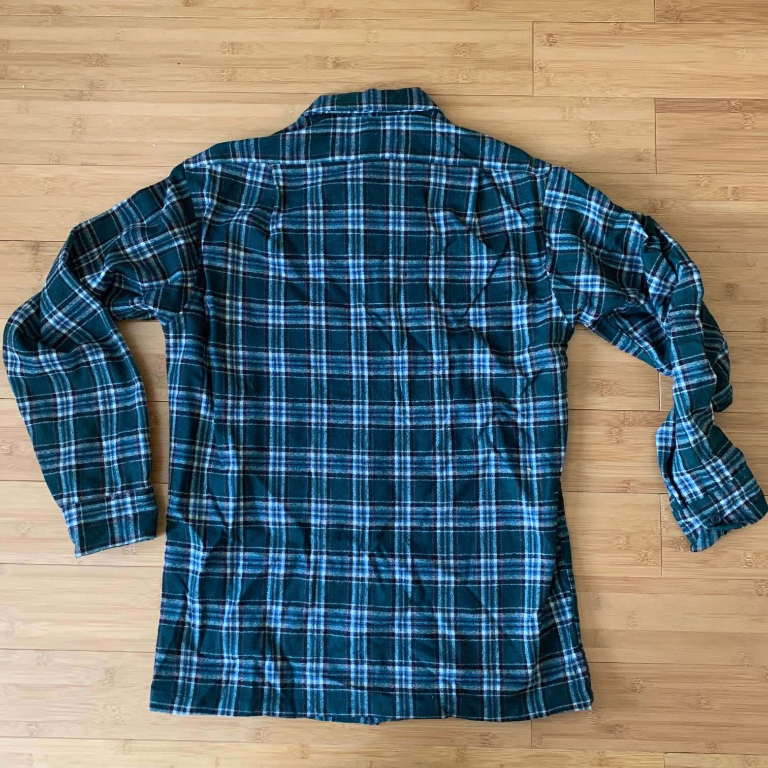 Pendleton 1960s Pendleton Board Shirt Grn Wool Loop Collar Flap Pocket Size US S / EU 44-46 / 1 - 11 Thumbnail