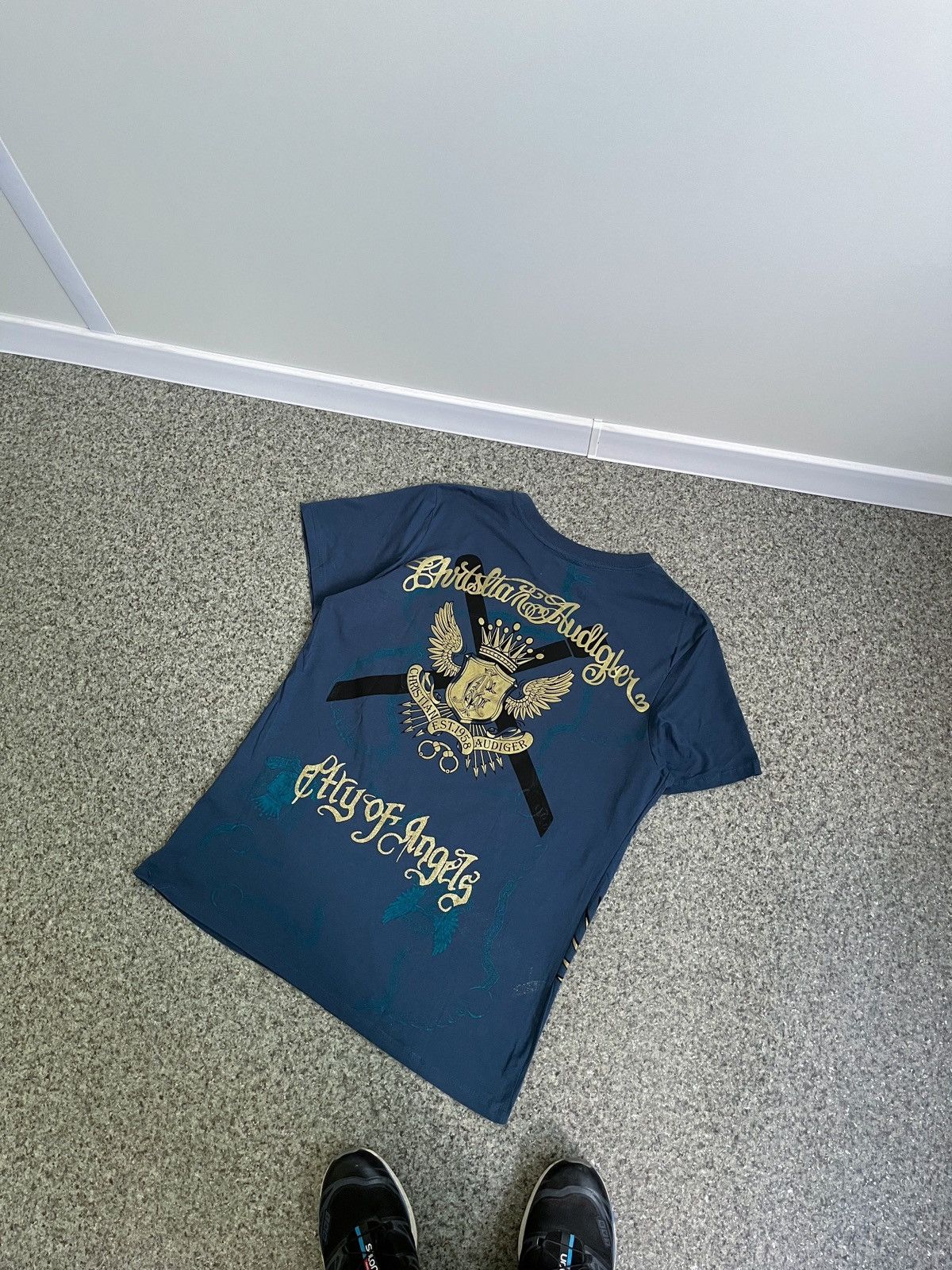 Christian Audigier × Vintage VINTAGE MADE IN USA CHRISTIAN AUDIGIER TRY OF ANGELS Size US L / EU 52-54 / 3 - 2 Thumbnail