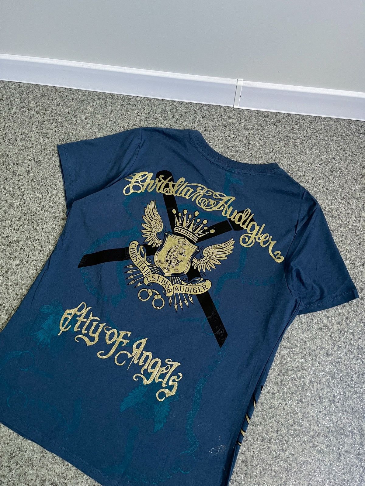 Christian Audigier × Vintage VINTAGE MADE IN USA CHRISTIAN AUDIGIER TRY OF ANGELS Size US L / EU 52-54 / 3 - 6 Thumbnail