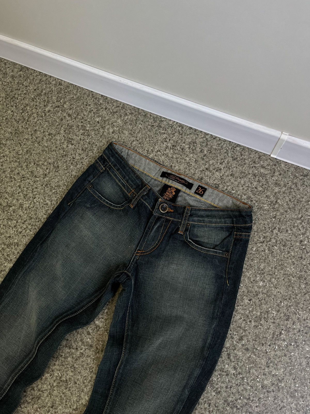 Ed Hardy × Japanese Brand VINTAGE MADE IN USA ED HARDY WOMENS JEANS SIZE 26 Size 26" / US 2 / IT 38 - 5 Thumbnail