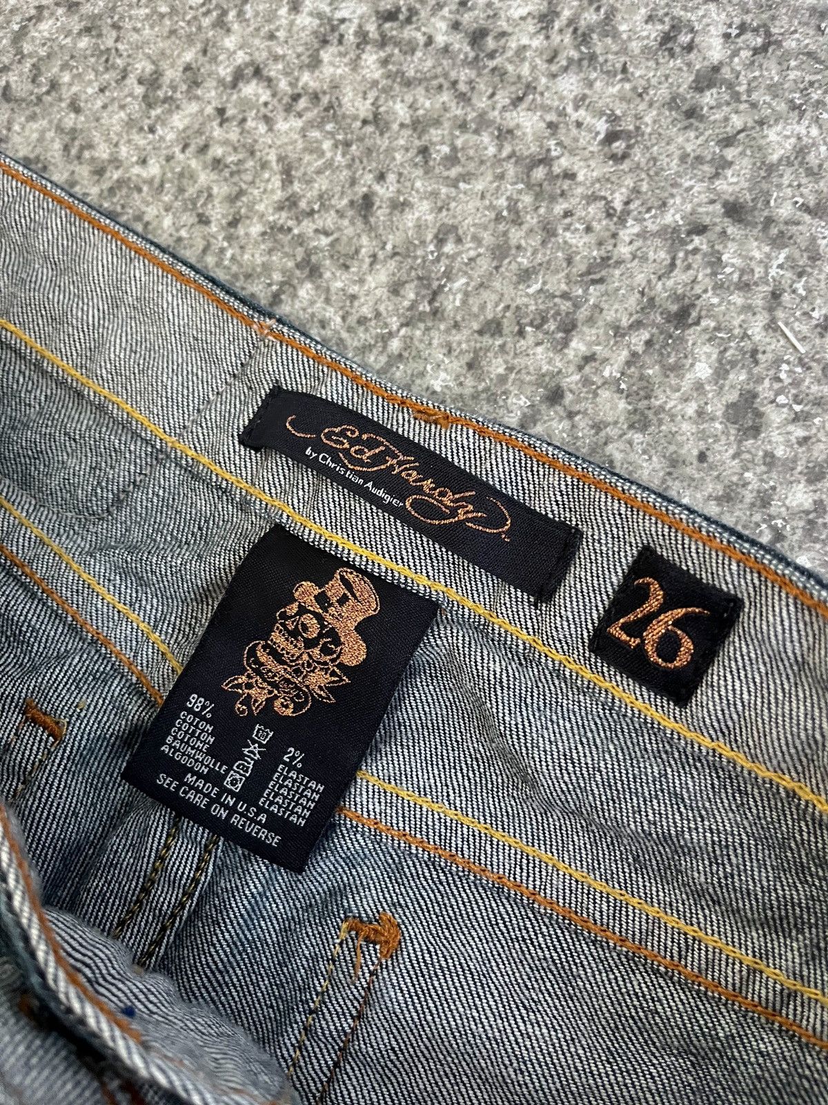 Ed Hardy × Japanese Brand VINTAGE MADE IN USA ED HARDY WOMENS JEANS SIZE 26 Size 26" / US 2 / IT 38 - 6 Thumbnail