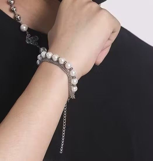 Vintage Vintage pearl chain bracelet Size ONE SIZE - 3 Thumbnail
