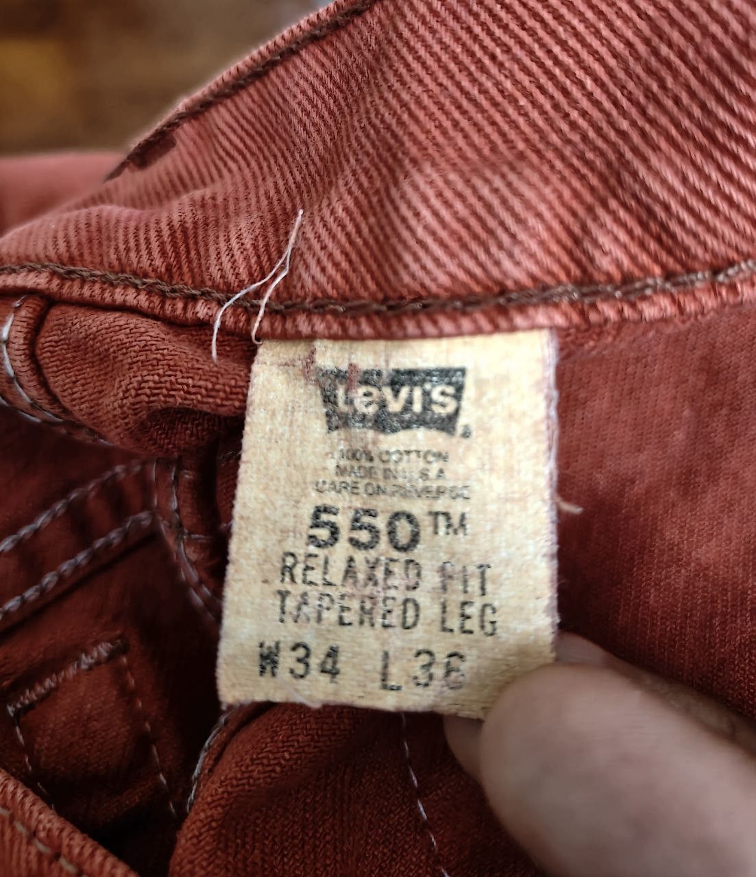 Levi's 80s Vintage Levis 550 Size US 34 / EU 50 - 6 Thumbnail