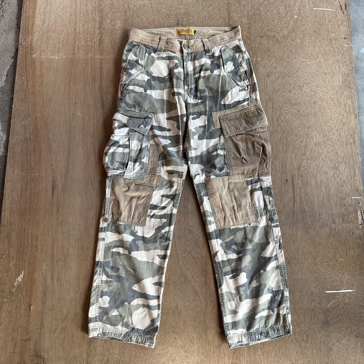 image of Archival Clothing x Military Stealsrush Hour Japanese Big Pocket Camo Baggy Cargo Pants (Size 32)