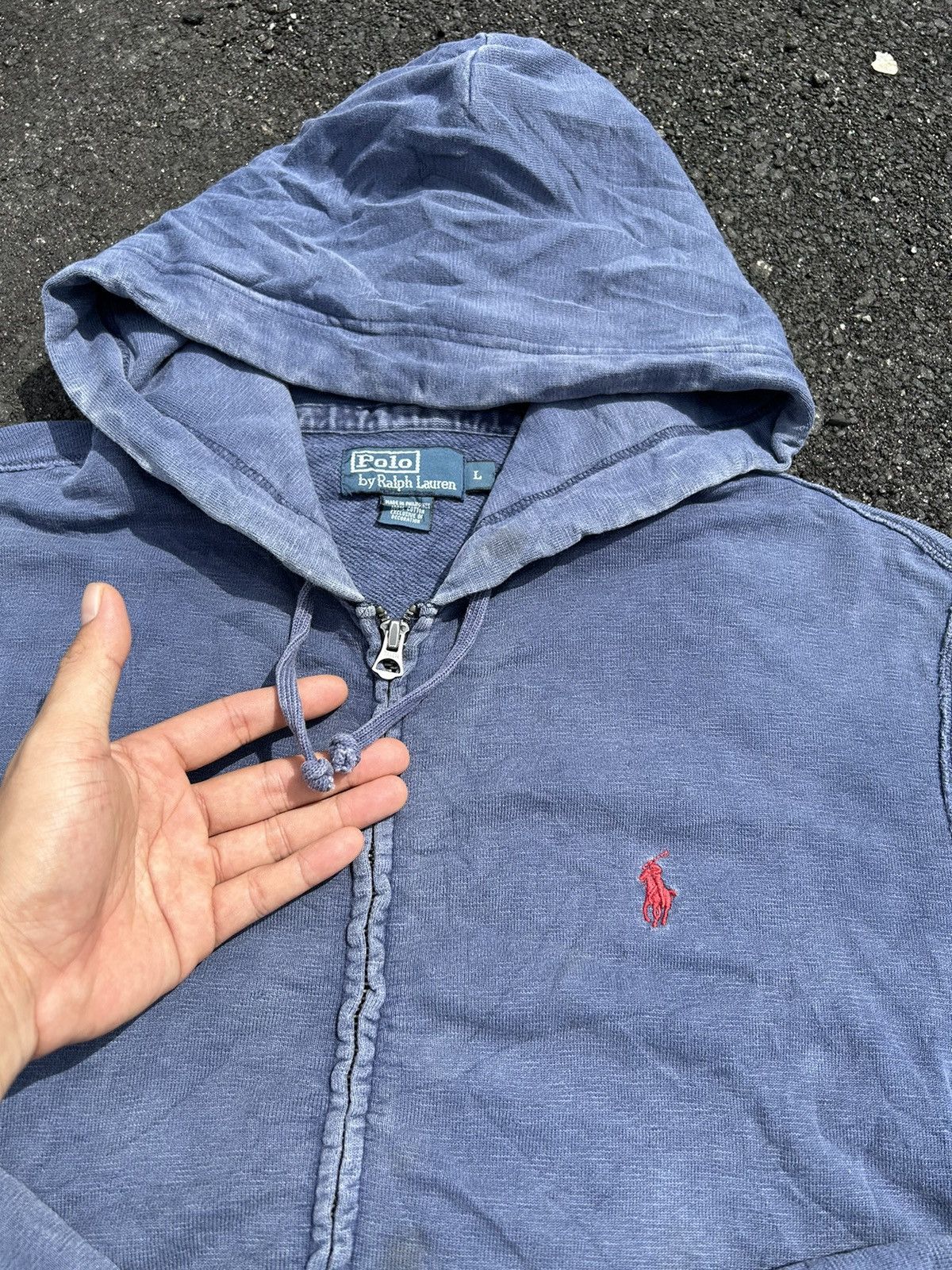Polo Ralph Lauren × Vintage RARE VINTAGE POLO RALPH LAUREN PULL OVER HOODIE🔥‼️ Size US XL / EU 56 / 4 - 7 Thumbnail