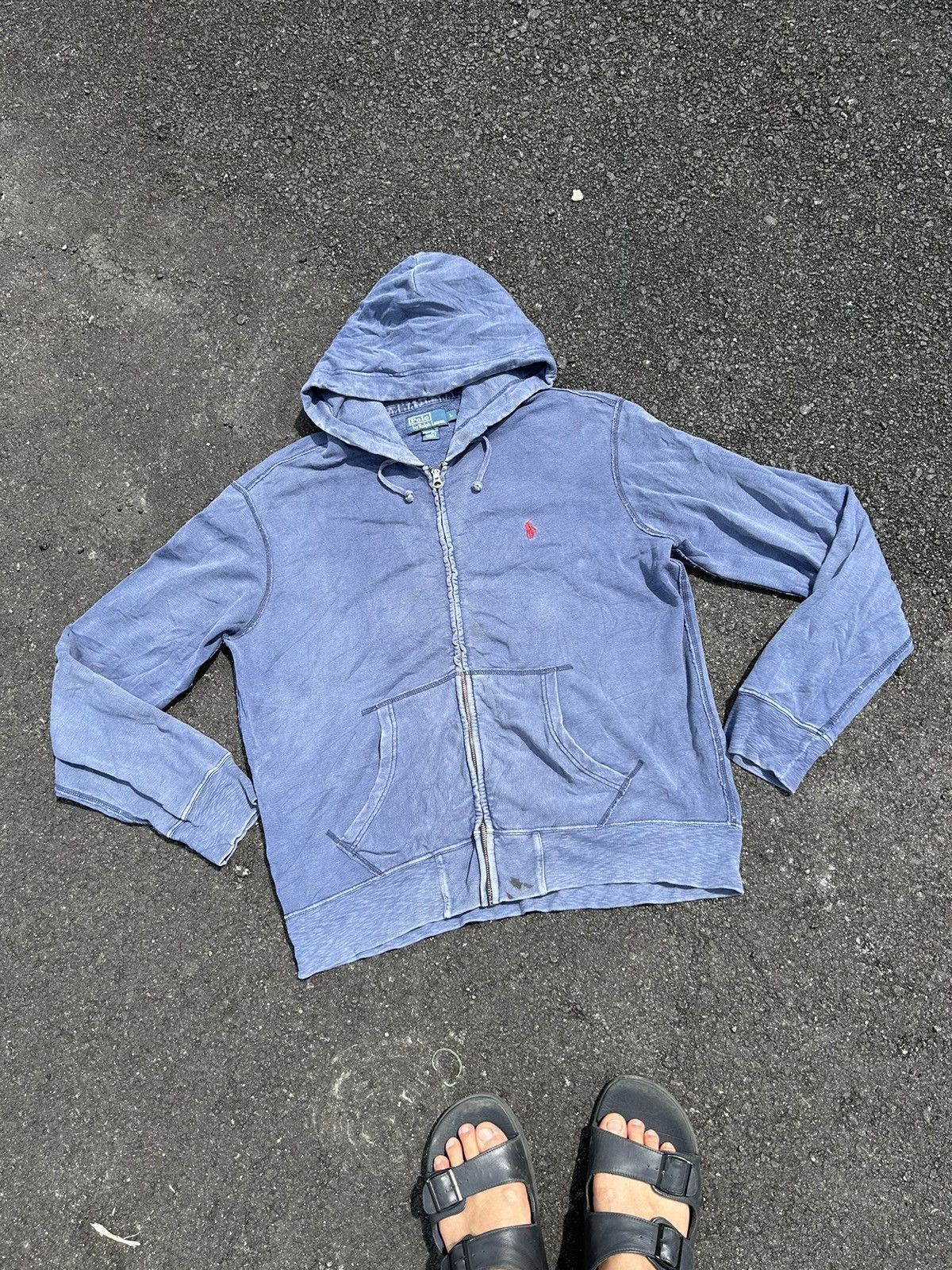 Polo Ralph Lauren × Vintage RARE VINTAGE POLO RALPH LAUREN PULL OVER HOODIE🔥‼️ Size US XL / EU 56 / 4 - 3 Thumbnail