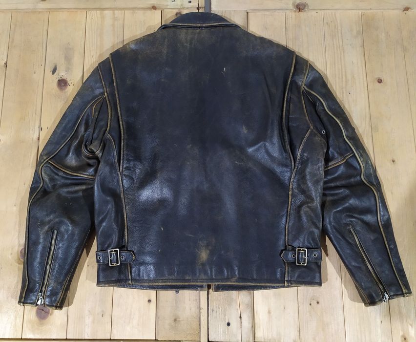 Vintage R.B.C LEGEND LEATHER CAFE RACER BROWN PATINA JACKET | Grailed