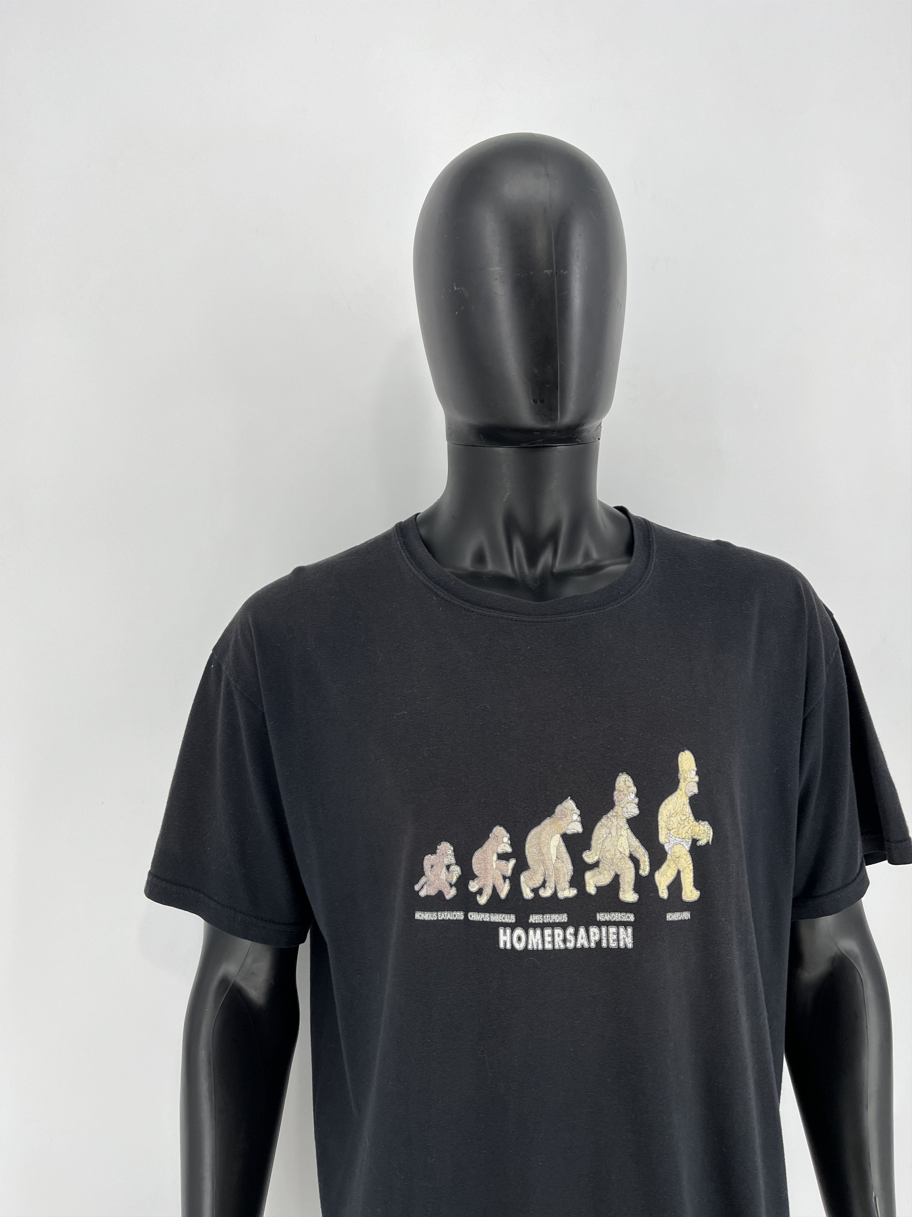 The Simpsons × Vintage Vintage Homersapien Simpsons Black T-Shirt Y2K 90S Size US XL / EU 56 / 4 - 1 Thumbnail