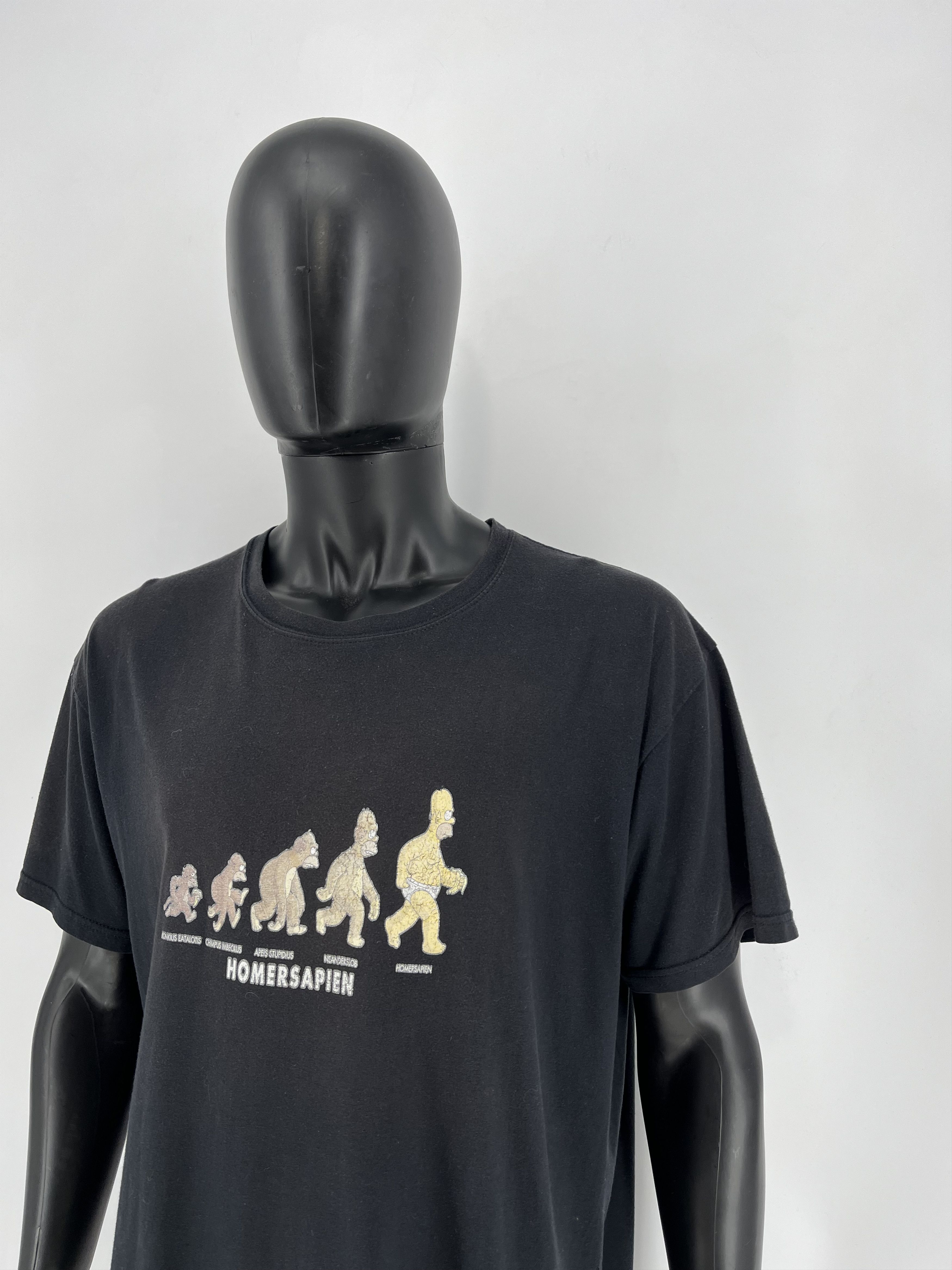 The Simpsons × Vintage Vintage Homersapien Simpsons Black T-Shirt Y2K 90S Size US XL / EU 56 / 4 - 4 Thumbnail
