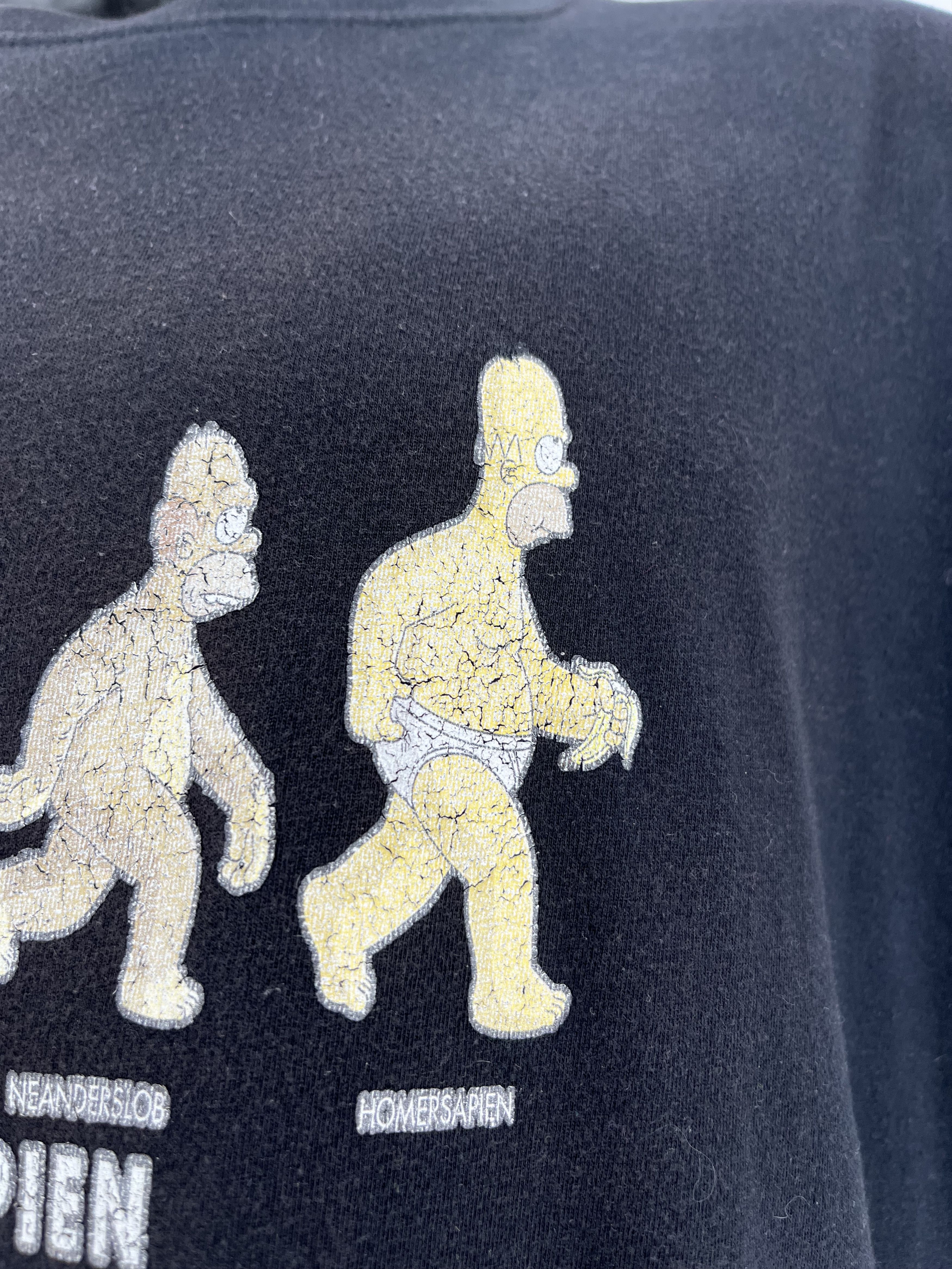 The Simpsons × Vintage Vintage Homersapien Simpsons Black T-Shirt Y2K 90S Size US XL / EU 56 / 4 - 6 Thumbnail