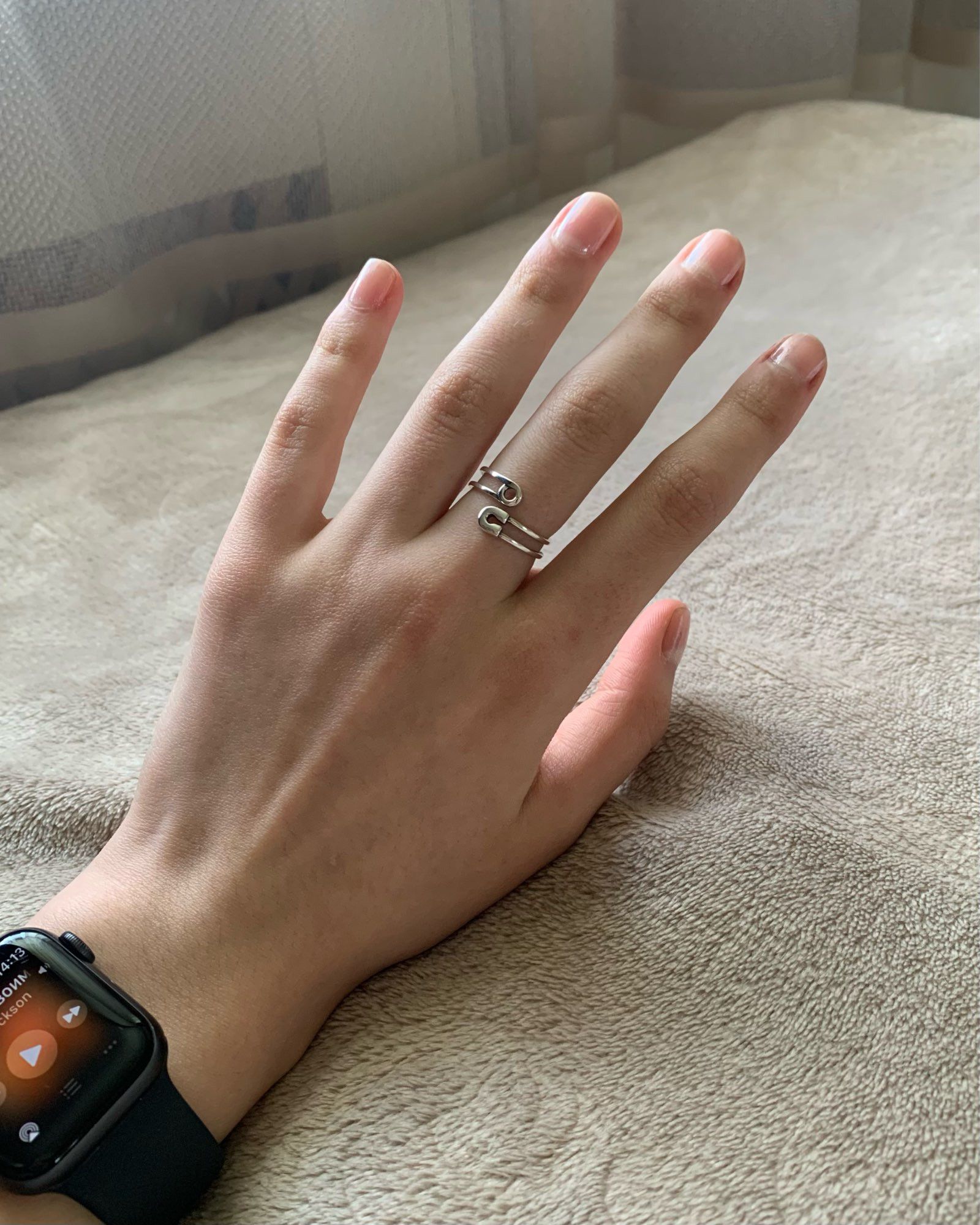 Jewelry Retro personally Paper Clip Opening Ring Size ONE SIZE - 3 Thumbnail