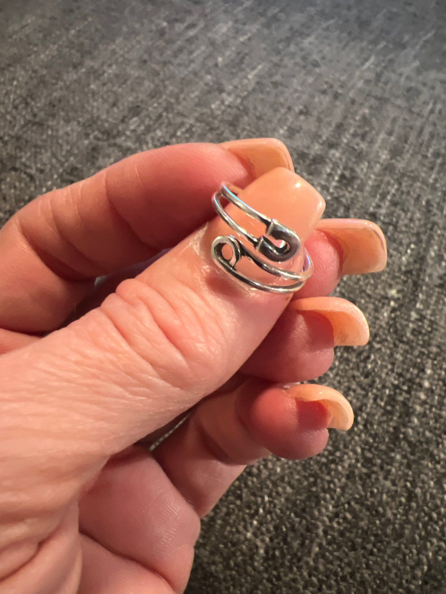 Jewelry Retro personally Paper Clip Opening Ring Size ONE SIZE - 2 Thumbnail