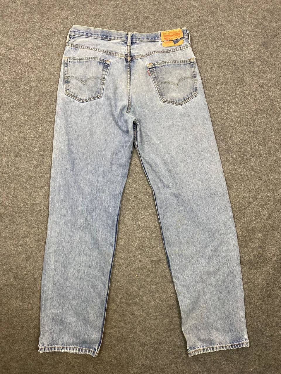 image of 550 Relaxed Fit Distressed Denim in Light Blue, Men's (Size 37)
