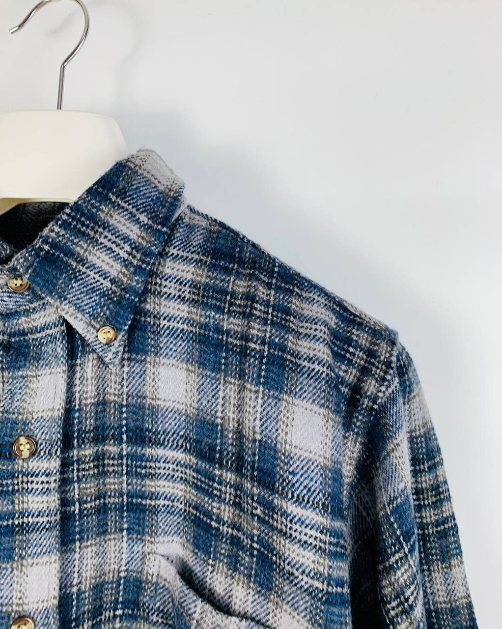 Vintage Vintage shirt button ups checkered wool Size US M / EU 48-50 / 2 - 4 Thumbnail