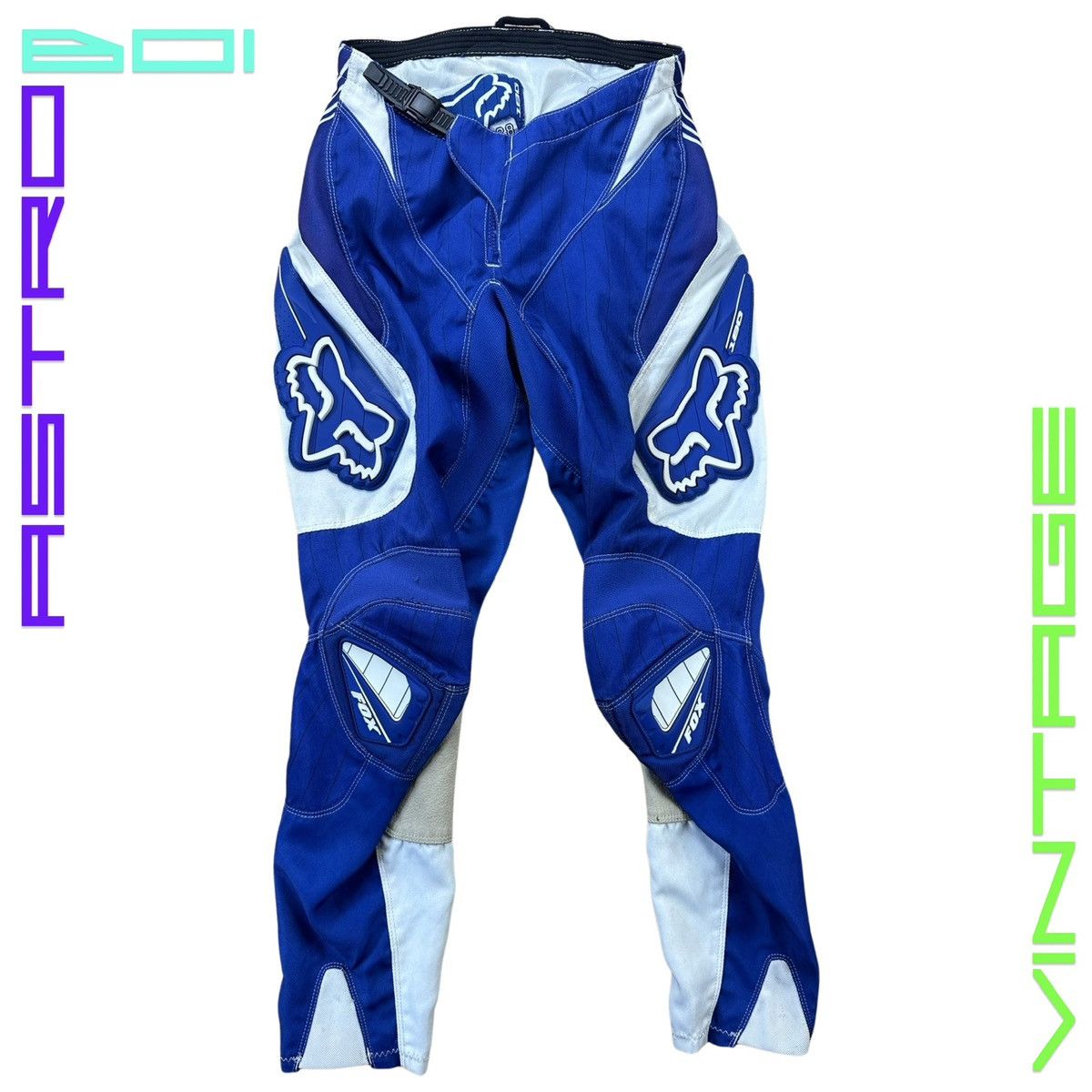 Vintage Fox Racing Black/Blue Motocross Pants - 28