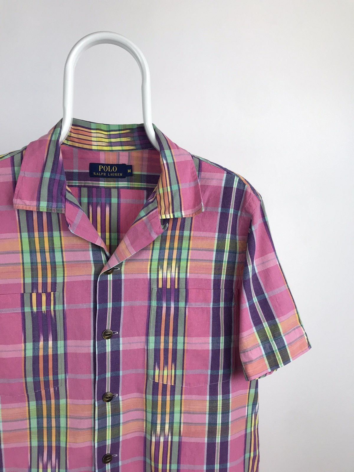 Vintage Vintage Polo Ralph Lauren Pink Short Sleeve Shirt Size US M / EU 48-50 / 2 - 2 Thumbnail