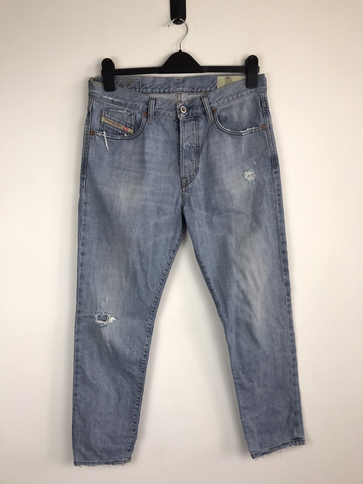 Diesel × Vintage Vintage Diesel Distressed Blue Denim Jeans Made In Italy Size US 30 / EU 46 - 2 Thumbnail