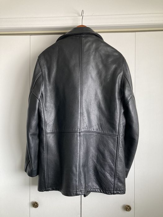 Schott Schott lined leather overcoat | Grailed