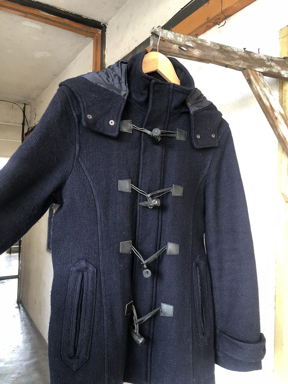 Katharine Hamnett London Vintage Katharine Hamnett London Duffle Coat Wt Hoodie Size US L / EU 52-54 / 3 - 13 Thumbnail