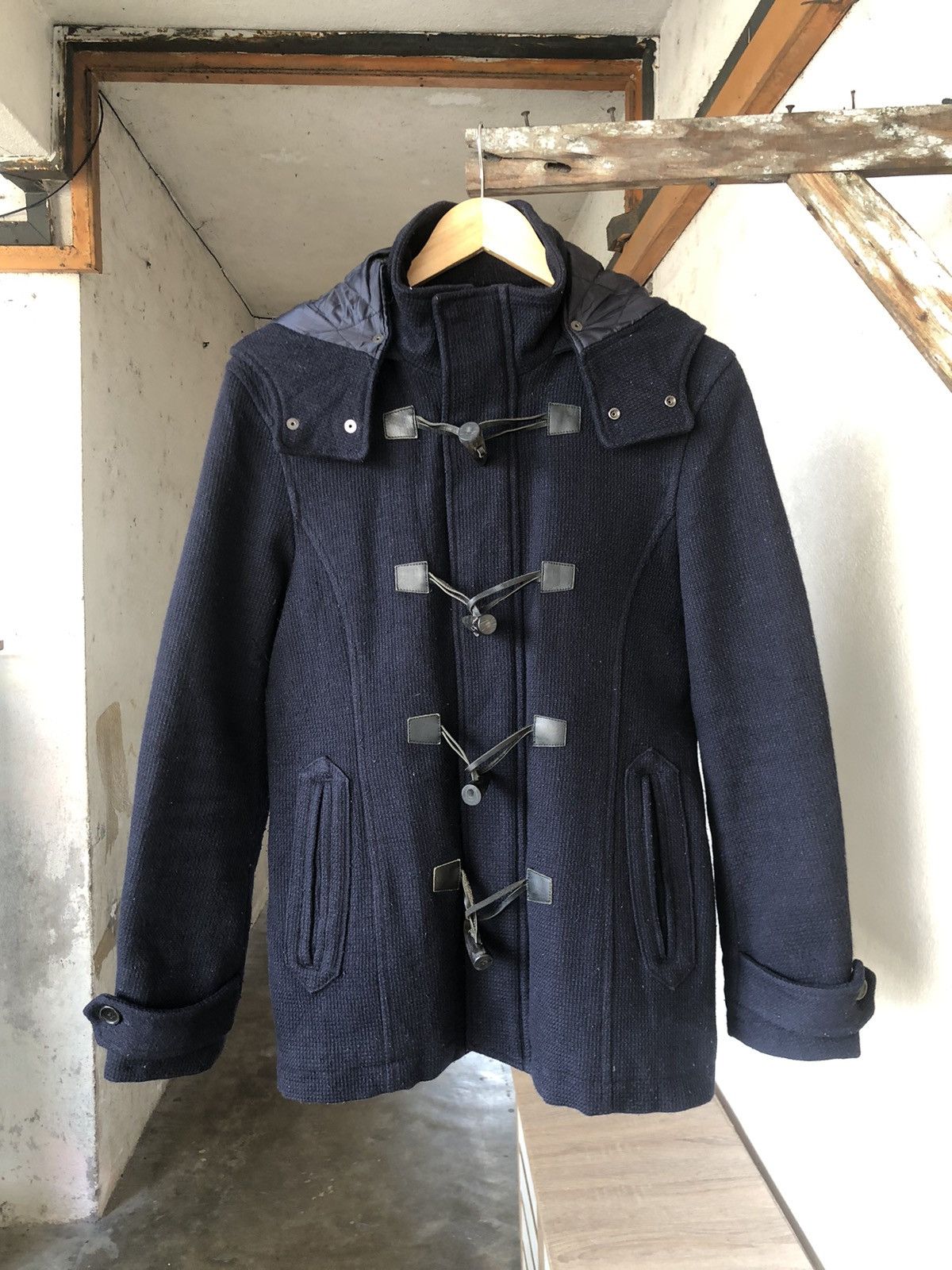 Katharine Hamnett London Vintage Katharine Hamnett London Duffle Coat Wt Hoodie Size US L / EU 52-54 / 3 - 3 Thumbnail