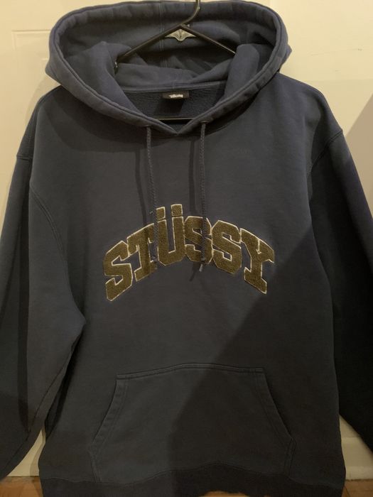 Stussy Stussy hoodie Chenille Arch logo Blue | Grailed