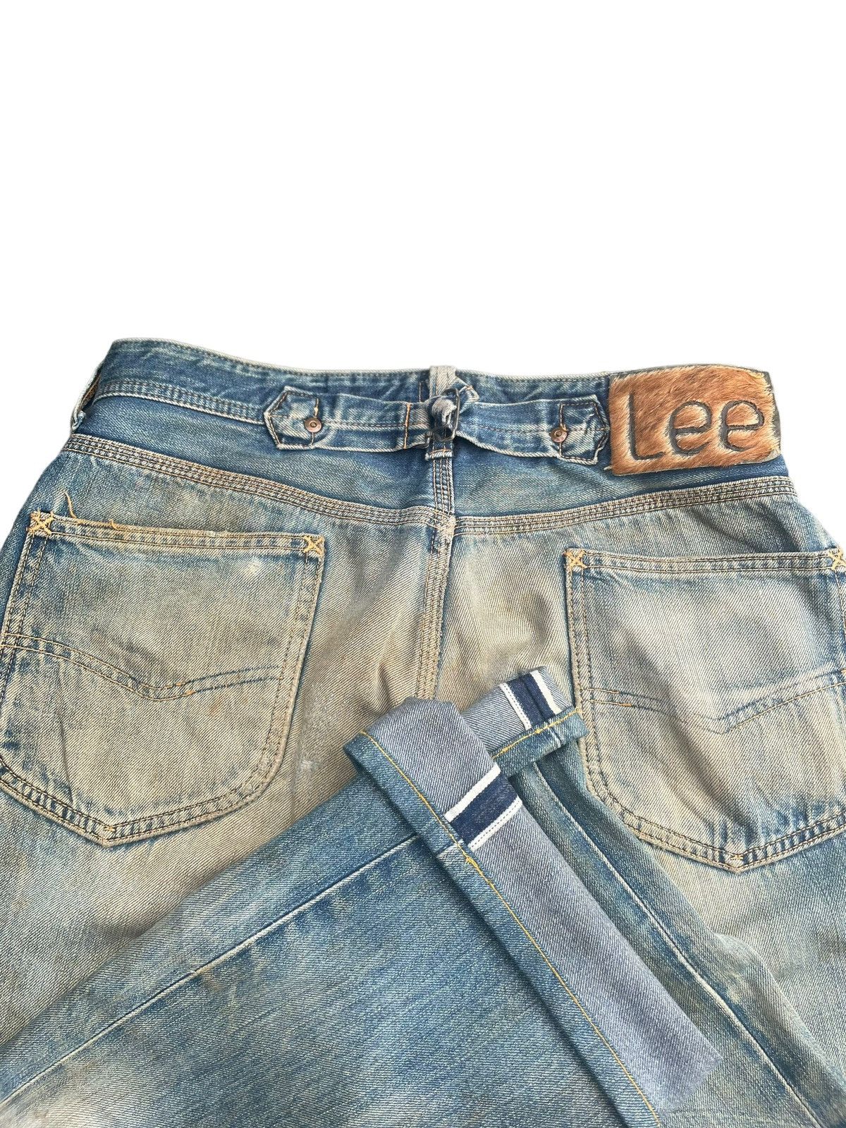 Lee × Vintage Vintage Lee Cowboy 101 Selvedge Distresed & Rework Size US 31 - 9 Thumbnail