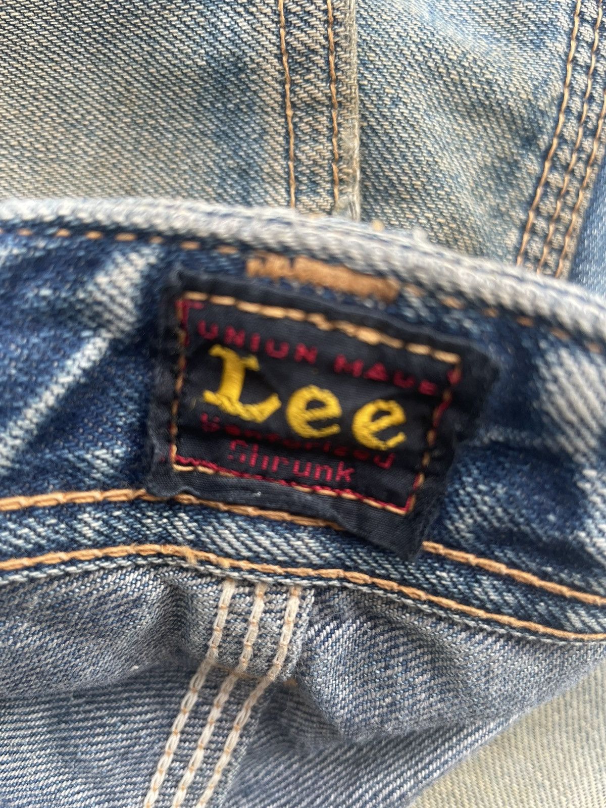 Lee × Vintage Vintage Lee Cowboy 101 Selvedge Distresed & Rework Size US 31 - 15 Thumbnail