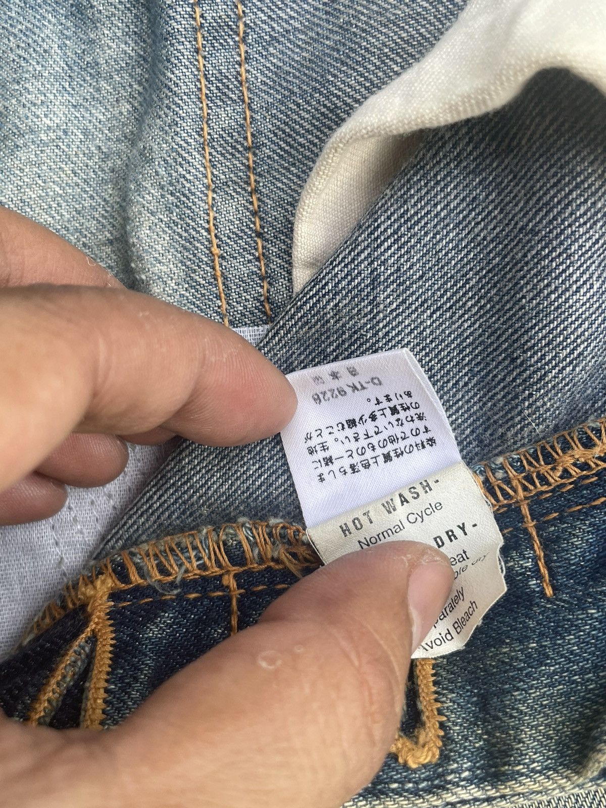 Lee × Vintage Vintage Lee Cowboy 101 Selvedge Distresed & Rework Size US 31 - 17 Thumbnail