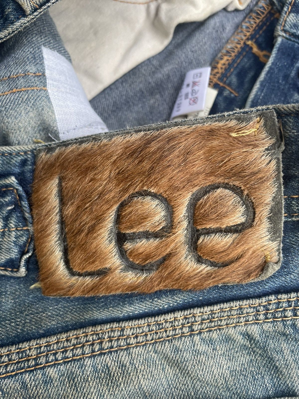 Lee × Vintage Vintage Lee Cowboy 101 Selvedge Distresed & Rework Size US 31 - 11 Thumbnail
