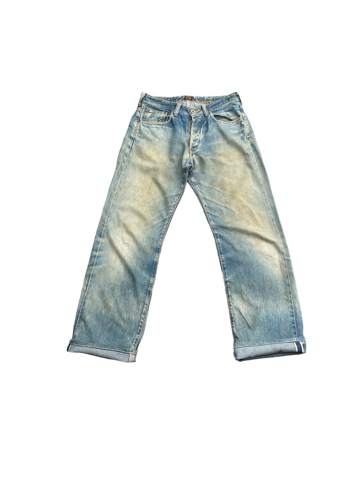 Lee × Vintage Vintage Lee Cowboy 101 Selvedge Distresed & Rework Size US 31 - 1 Thumbnail