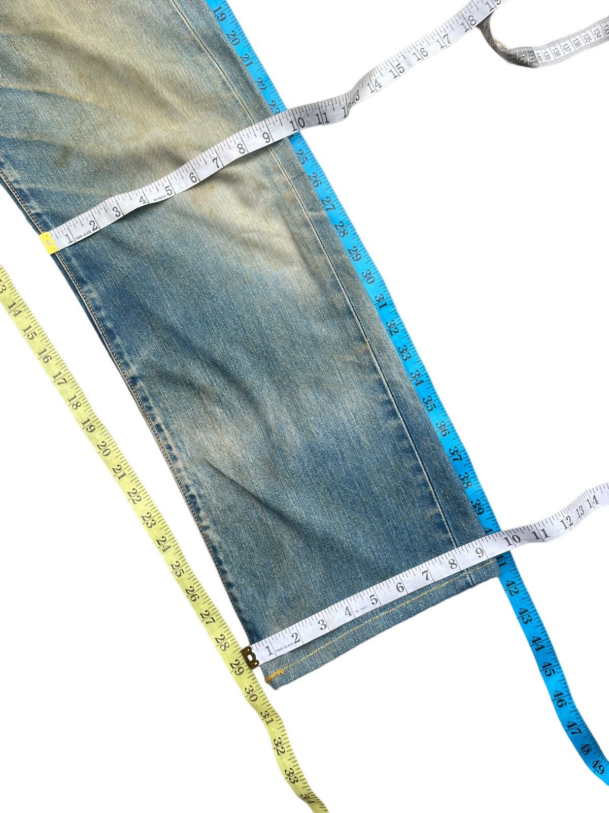 Lee × Vintage Vintage Lee Cowboy 101 Selvedge Distresed & Rework Size US 31 - 23 Thumbnail