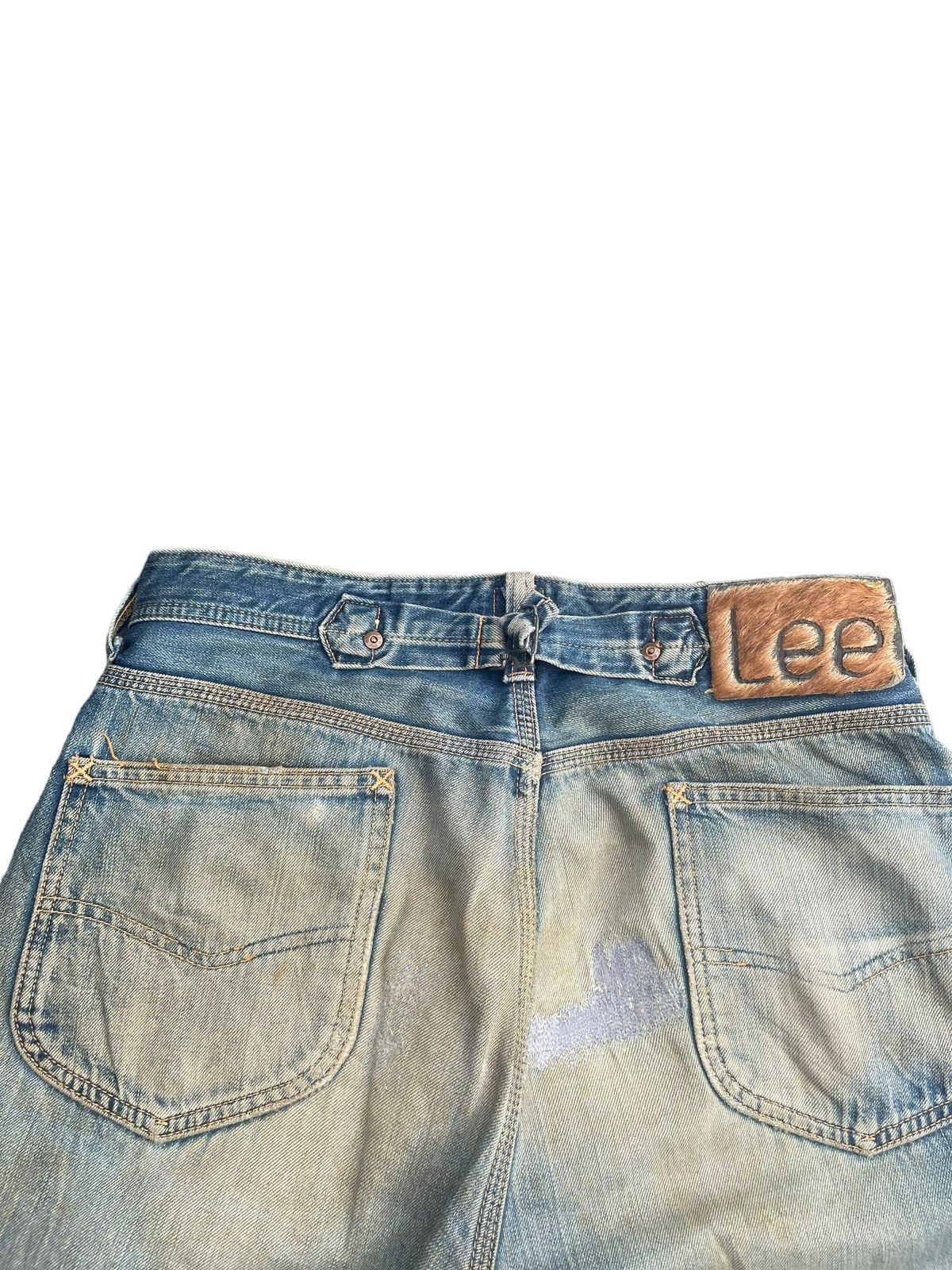 Lee × Vintage Vintage Lee Cowboy 101 Selvedge Distresed & Rework Size US 31 - 8 Thumbnail