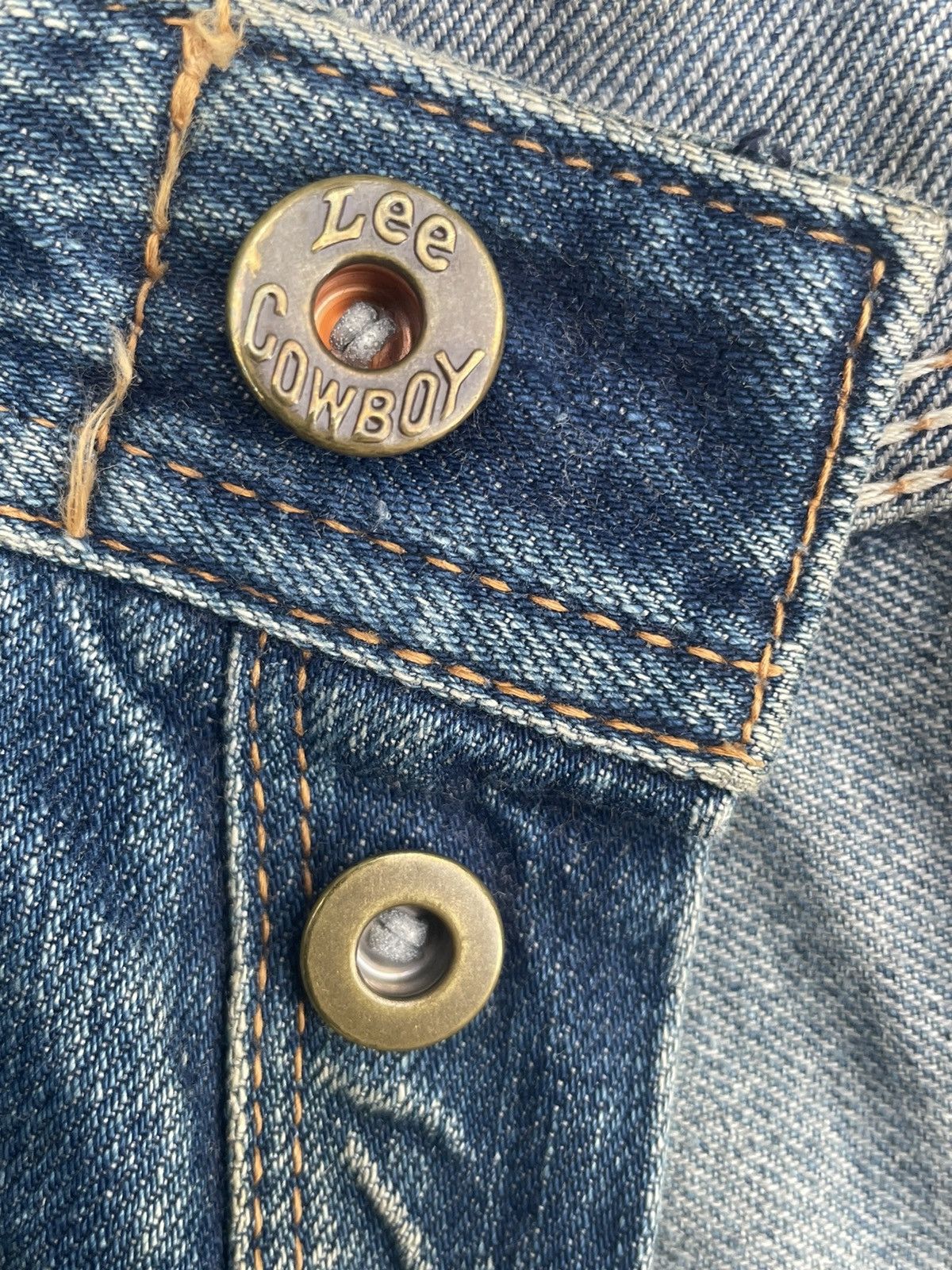 Lee × Vintage Vintage Lee Cowboy 101 Selvedge Distresed & Rework Size US 31 - 19 Thumbnail