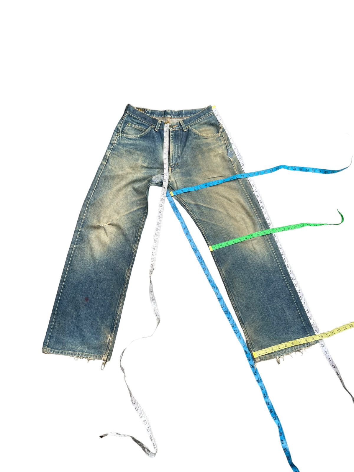 Lee Vintage Lee Riders 505 Selvedge Distresed & Rework Size US 31 - 22 Thumbnail