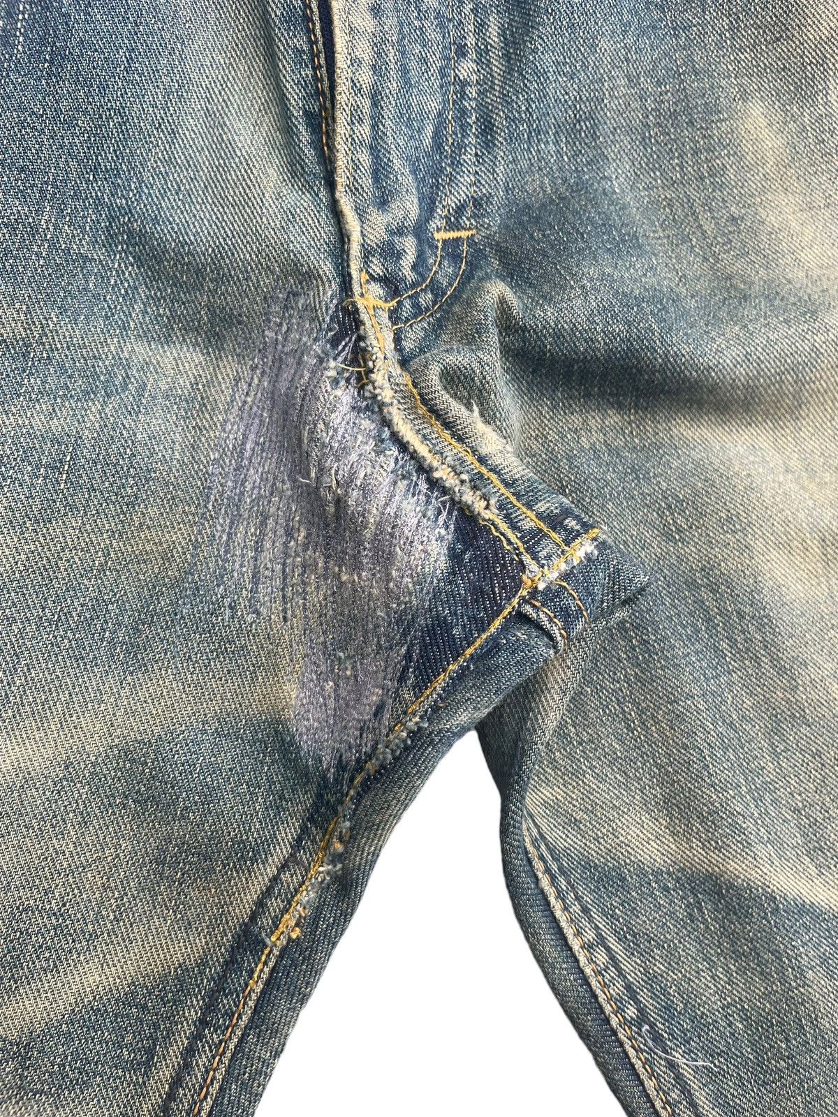 Lee Vintage Lee Riders 505 Selvedge Distresed & Rework Size US 31 - 8 Thumbnail