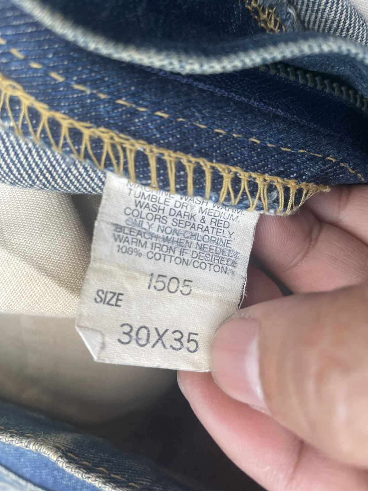 Lee Vintage Lee Riders 505 Selvedge Distresed & Rework Size US 31 - 17 Thumbnail